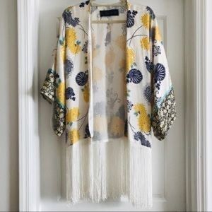 NWOT Zara botanical floral kimono over jacket